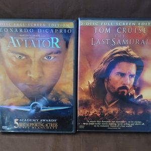 Leonardo DiCaprio The Aviator & Tom Cruise The Last Samurai 2 Disc DVDs
